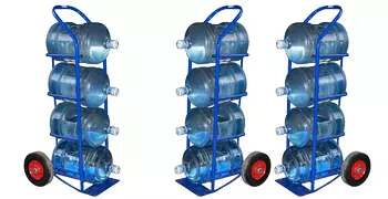 Тележки лестничные, тележки для 19 литровых бутылей с водой