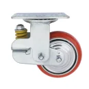 SSLp 63 - Подпружиненное большегрузное полиуретановое колесо 150 мм (поворот., площадка, шарикоподш.)